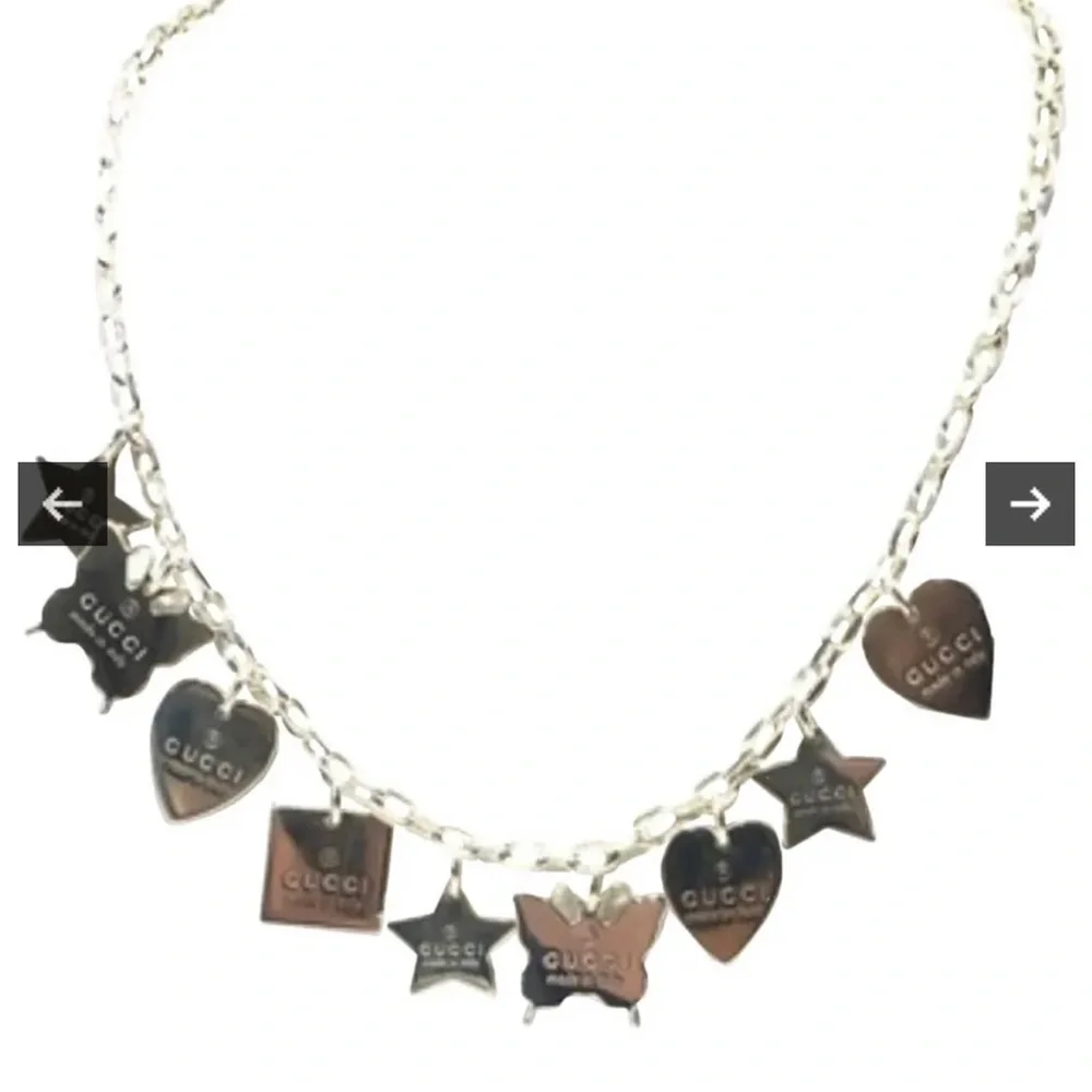 Gucci Sterling Silver Charm and Logo Stamp Authentic Necklace! Comes with box! - Picture 8 of 10